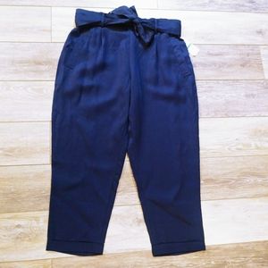 Maison Jules Navy Capris Pants